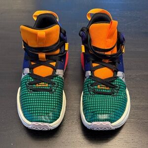 Nike LeBron sneakers. Size tag not listed on sneakers used when son was a size 5